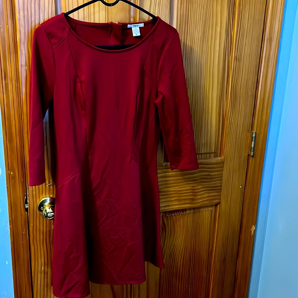 Bar III Red Dress with Long Sleeves - Size M